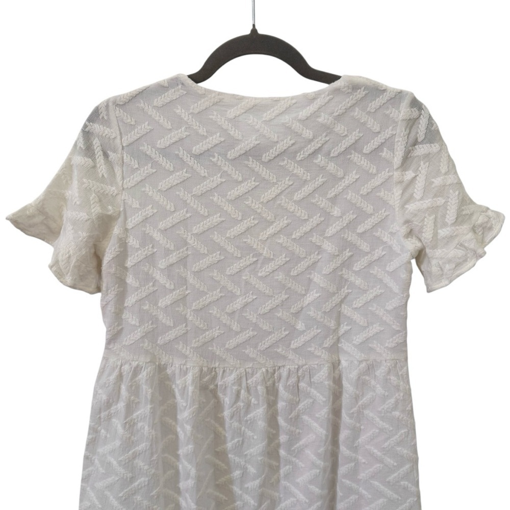 NWT Anthropologie Line & Dot Vandy Textured Dress Bridal White Size XS - Picture 10 of 14